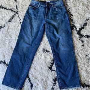 Loft Curvy Straight Crop Jeans